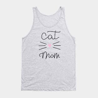 Cat Mom - Pink Heart - Whiskers Tank Top